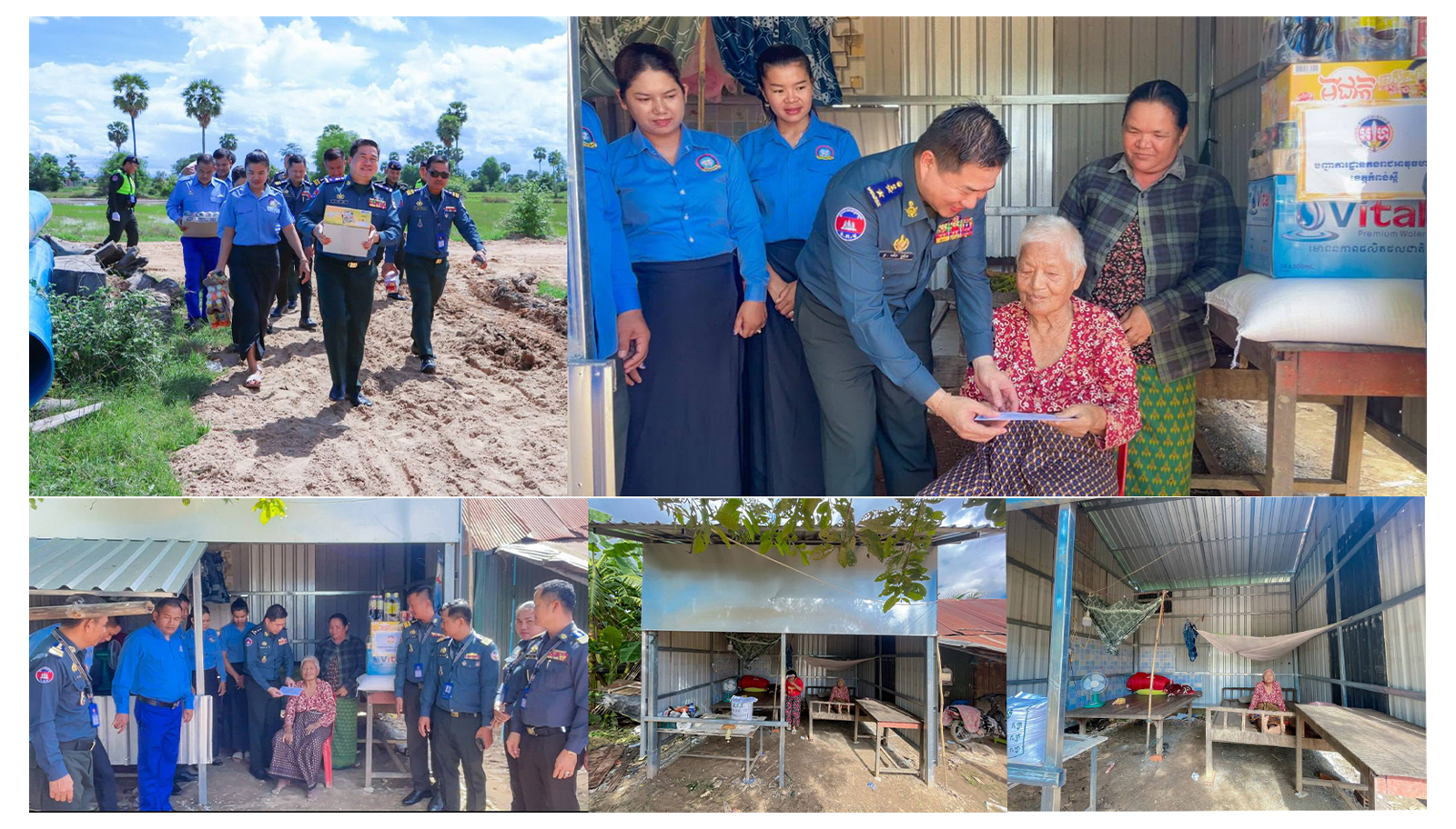 លោកឧត្តមសេនីយ៍ត្រី ម៉េង ស្រ៊ុន បានផ្តល់ផ្ទះសង្ក័សីមួយខ្នង ឧបត្ថម្ភថវិការនិងគ្រឿងឧបភោគបរិភោគ ជូនដល់លោកយាយ ឈុន ស័ក អាយុ៩៣ឆ្នាំ ក្នុងខេត្តកំពង់ស្ពឺ